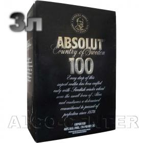 Купить водку Absolut Black 100 (Абсолют Блэк 100) в Украине в тетрапаке 3 литра с быстрой доставкой